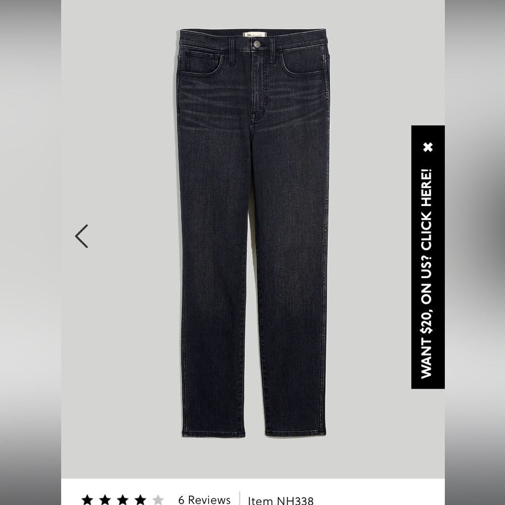 NWT SIZE 29 tall Madewell jeans